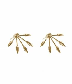 PAMELA LOVE Boucles D'oreilles Five Spike Argent Doré