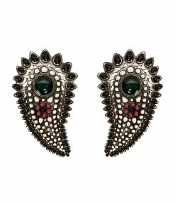 ISABEL MARANT Boucles D'oreilles Paisley Noir Argenté