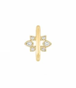 STONE PARIS Mini Créole Nude Or Jaune Diamants (Vendue à L'unité)