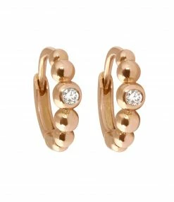 GIGI CLOZEAU Mini Créoles Boules Diamants