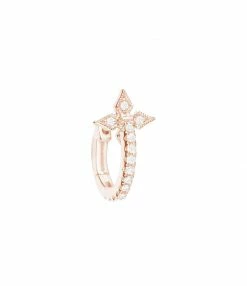 STONE PARIS Mini Créole Croix Or Diamants (vendue à L'unité)