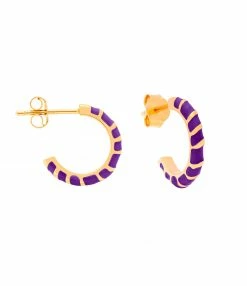 CABIROL Créoles Aimée Vermeil Purple