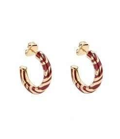 AURELIE BIDERMANN Boucles D'oreilles Liwa River Résine Bordeaux