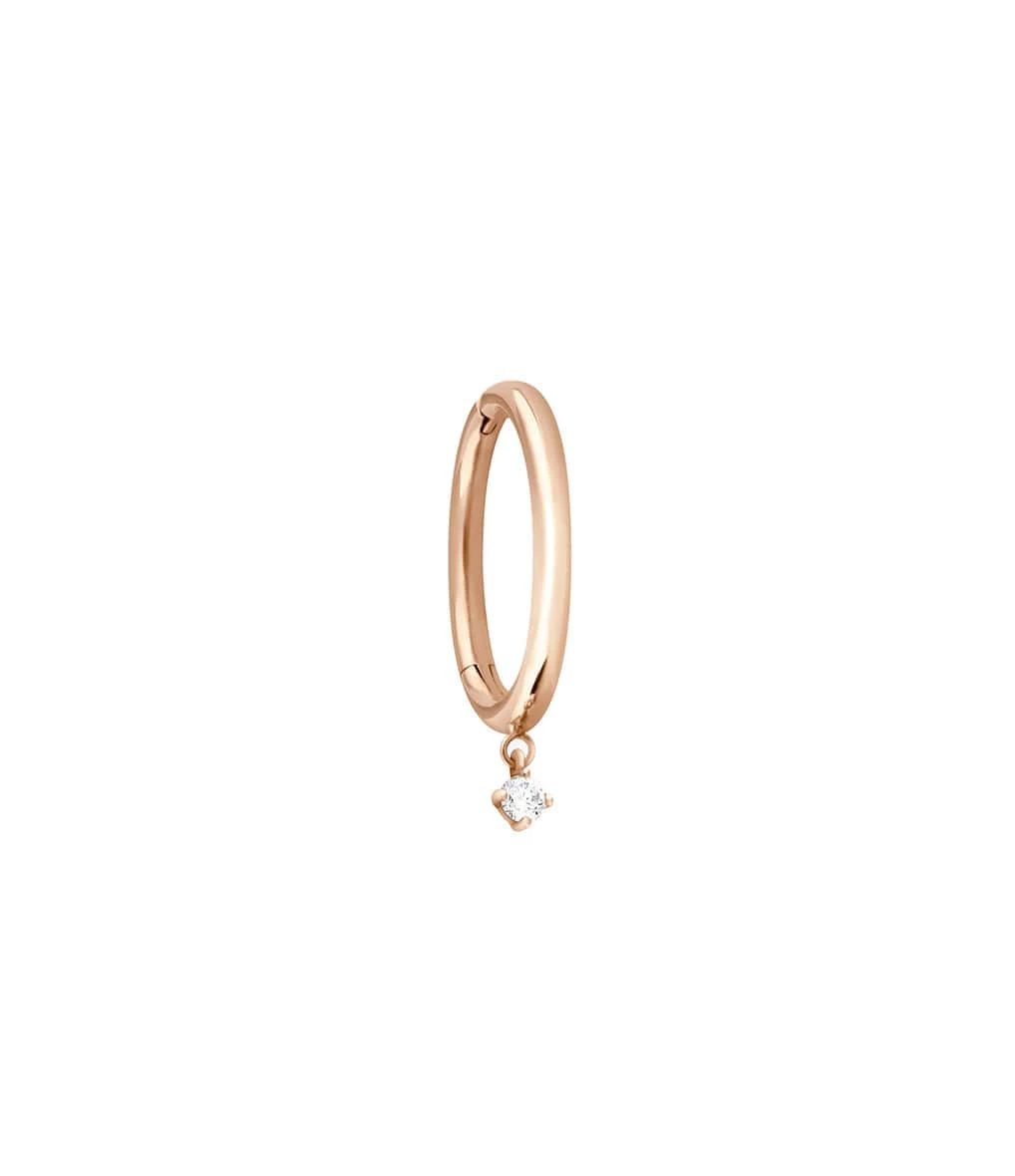VANRYCKE Mini Créole Stardust M Diamant Or Rose (vendue à L'unité) 1 VANRYCKE Mini Créole Stardust M Diamant Or Rose (vendue à L'unité)