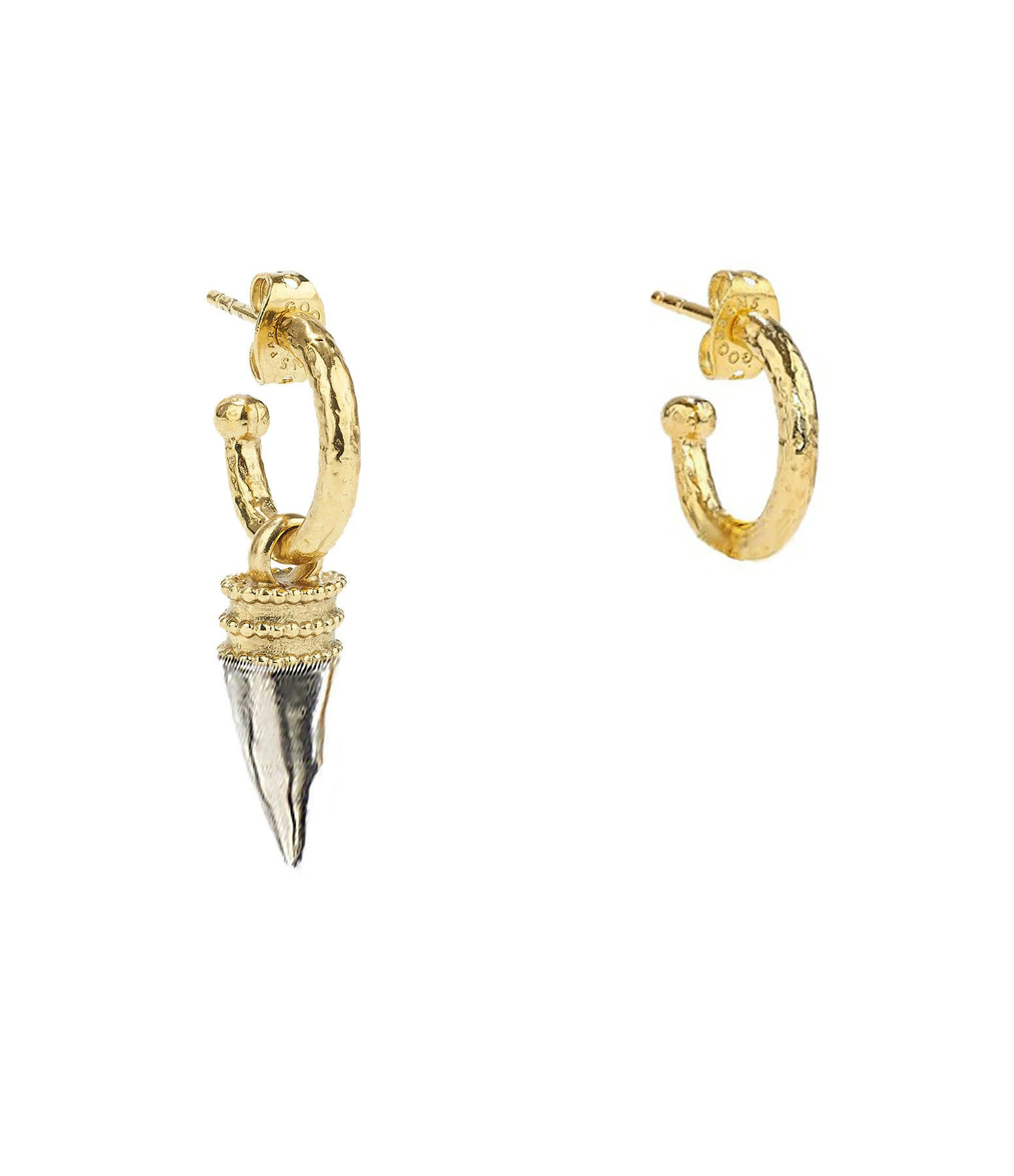 GOOSSENS PARIS Boucles D'oreilles Maunaloa Dent Palladium 1 GOOSSENS PARIS Boucles D'oreilles Maunaloa Dent Palladium