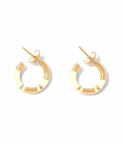 AURELIE BIDERMANN Créoles PM Positano Résine Ivoire