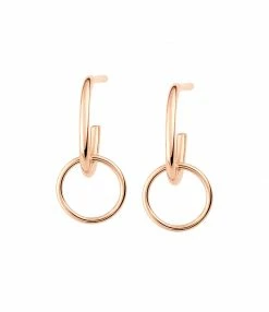 GINETTE NY Mini Créoles Tiny Fusion Or Rose