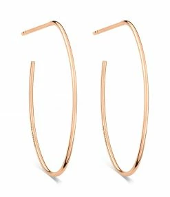 GINETTE NY Créoles Ellipses & Sequins Large Or Rose