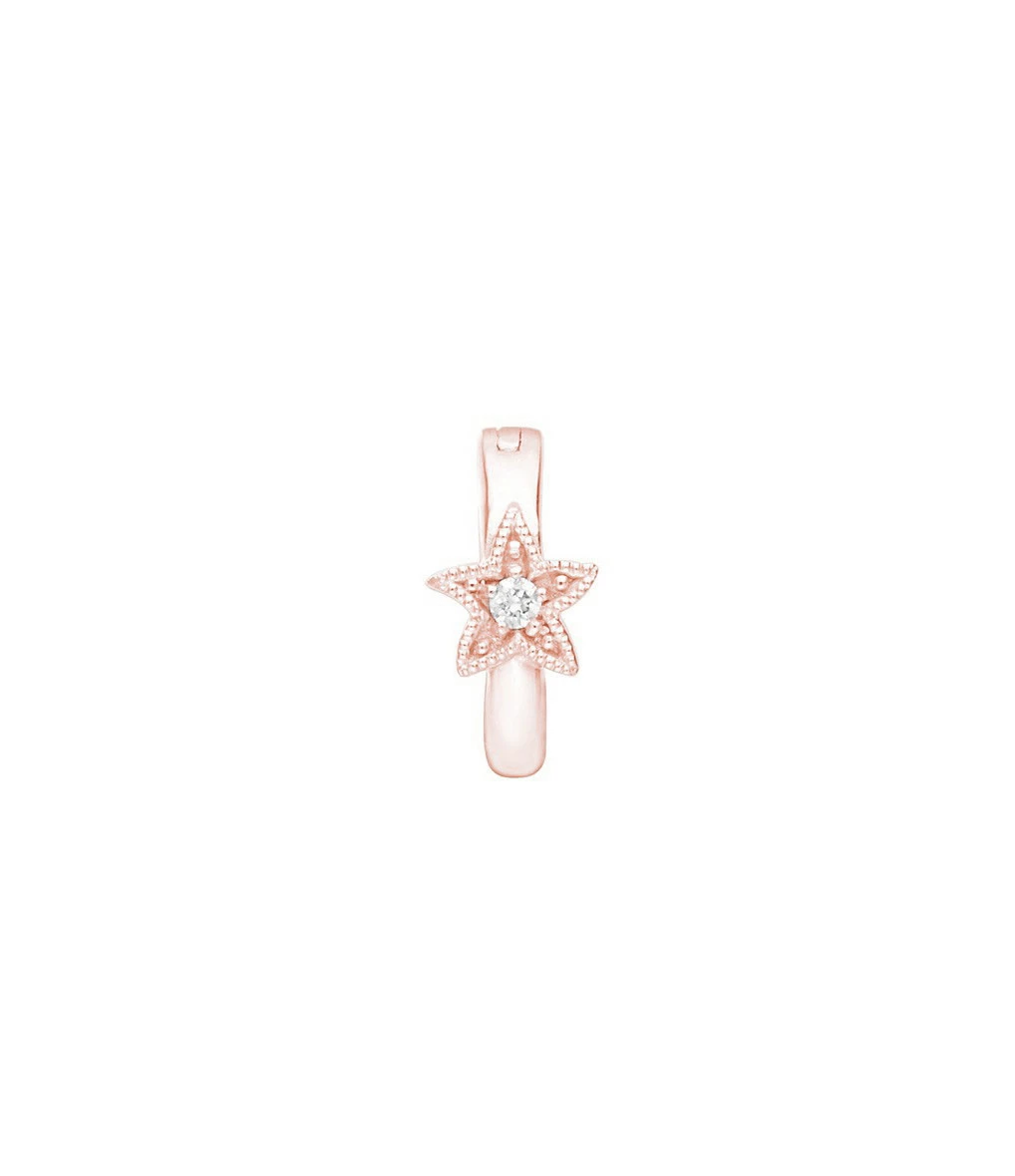 STONE PARIS Mini Créole Petite Étoile Or Diamants (vendue à L'unité) 1 STONE PARIS Mini Créole Petite Étoile Or Diamants (vendue à L'unité)