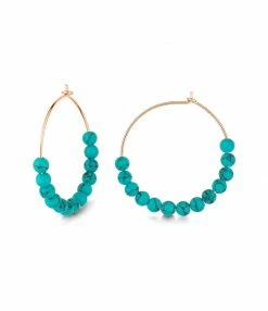 GINETTE NY Créoles Maria Or Rose Turquoise