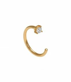 AND...PARIS Mini Créole Candy Arc Diamant Or (vendue à L'unité)