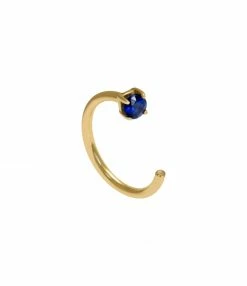 AND...PARIS Mini Créole Candy Arc Saphir Bleu Or (vendue à L'unité)