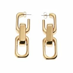 VANESSA BARONI Boucles D'oreilles Big Tank Doré