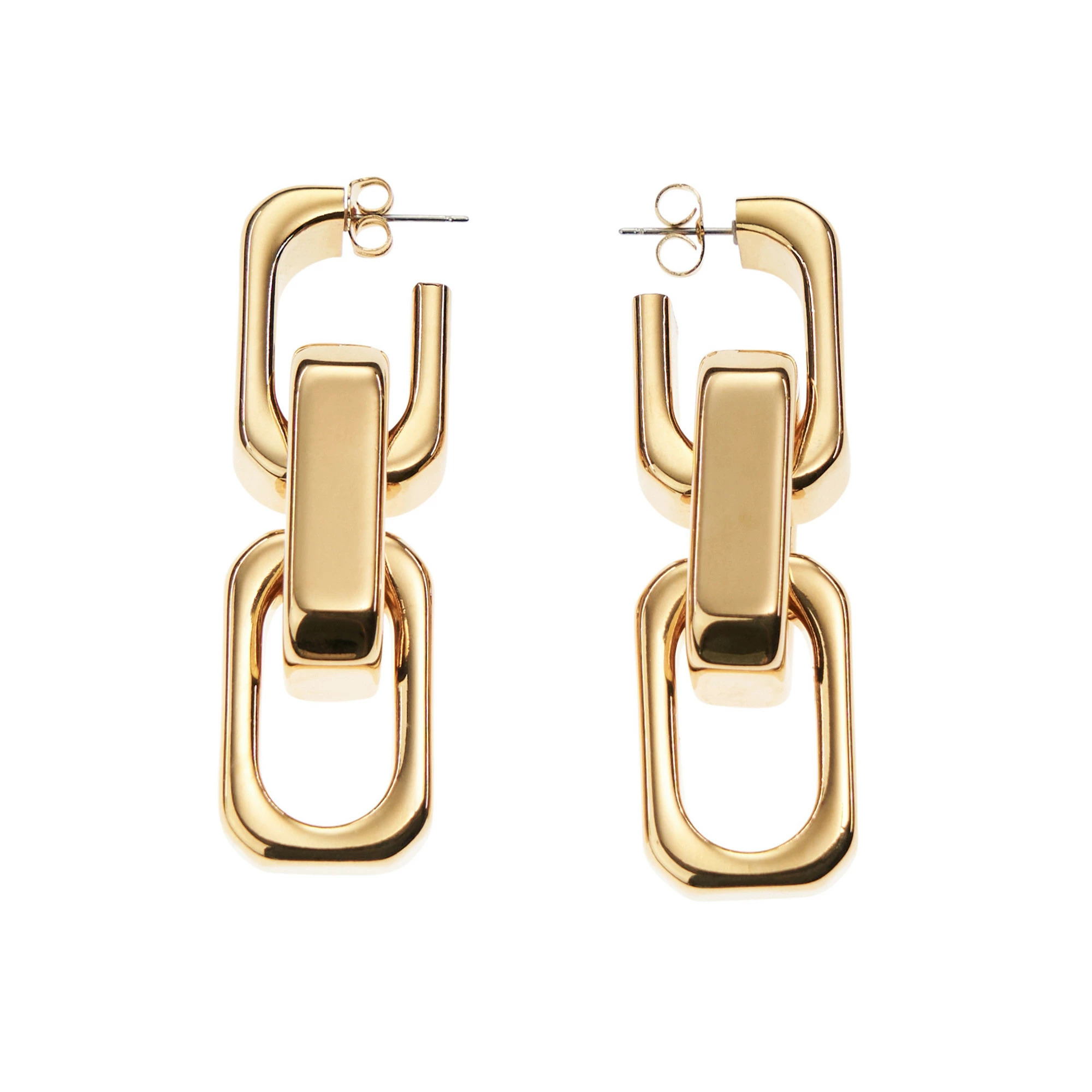 VANESSA BARONI Boucles D'oreilles Big Tank Doré 1 VANESSA BARONI Boucles D'oreilles Big Tank Doré