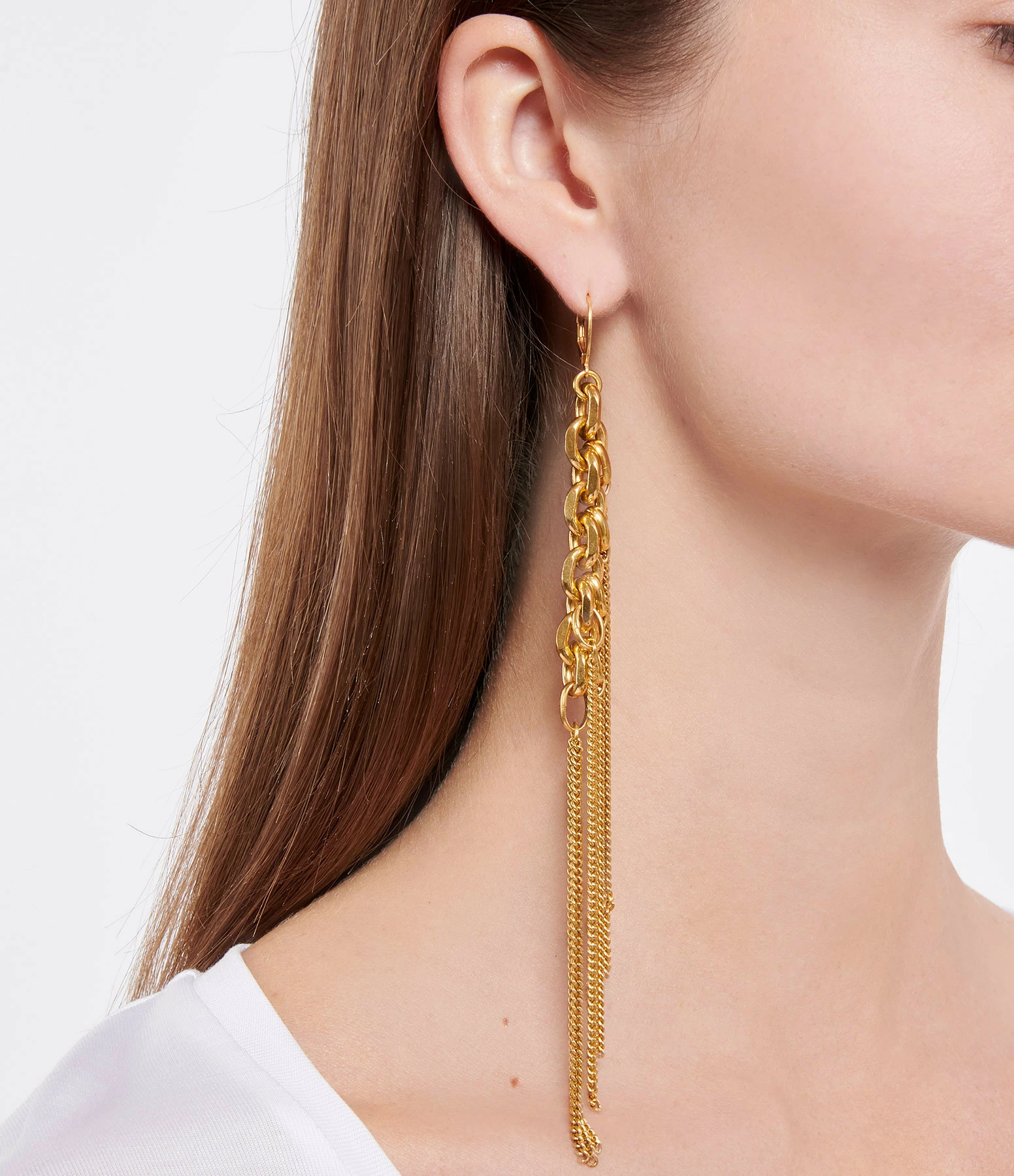 PERRINE TAVERNITI Boucles D'oreilles Servan Laiton Doré 2 PERRINE TAVERNITI Boucles D'oreilles Servan Laiton Doré – Image 2