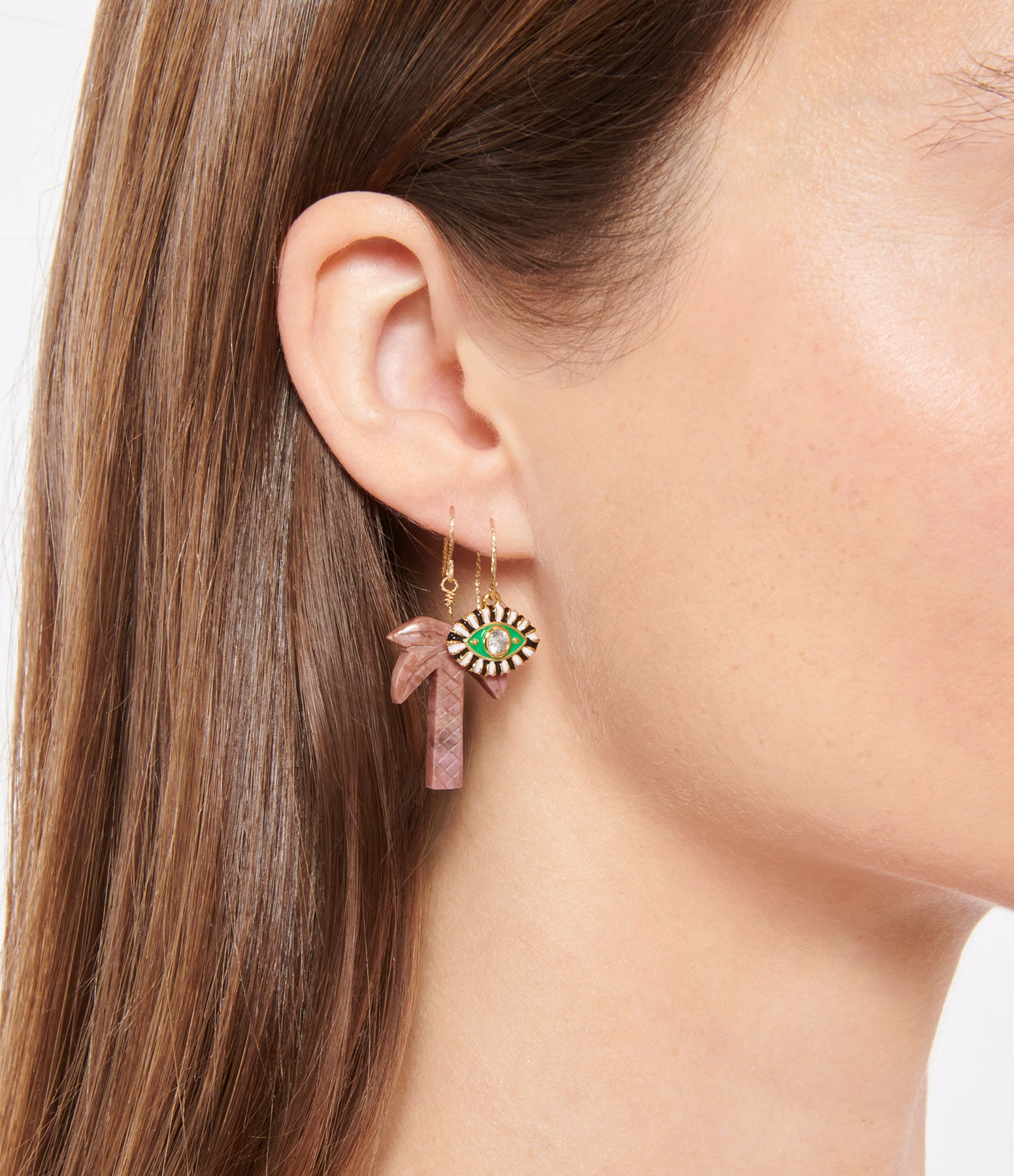 MON PRECIEUX GEM Boucle D'oreille Palmier Opale Rose (vendue à L'unité) 3 MON PRECIEUX GEM Boucle D'oreille Palmier Opale Rose (vendue à L'unité) – Image 3