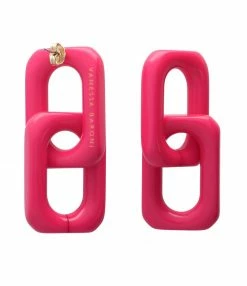 VANESSA BARONI Boucles D'oreilles Squared Double Small Rose