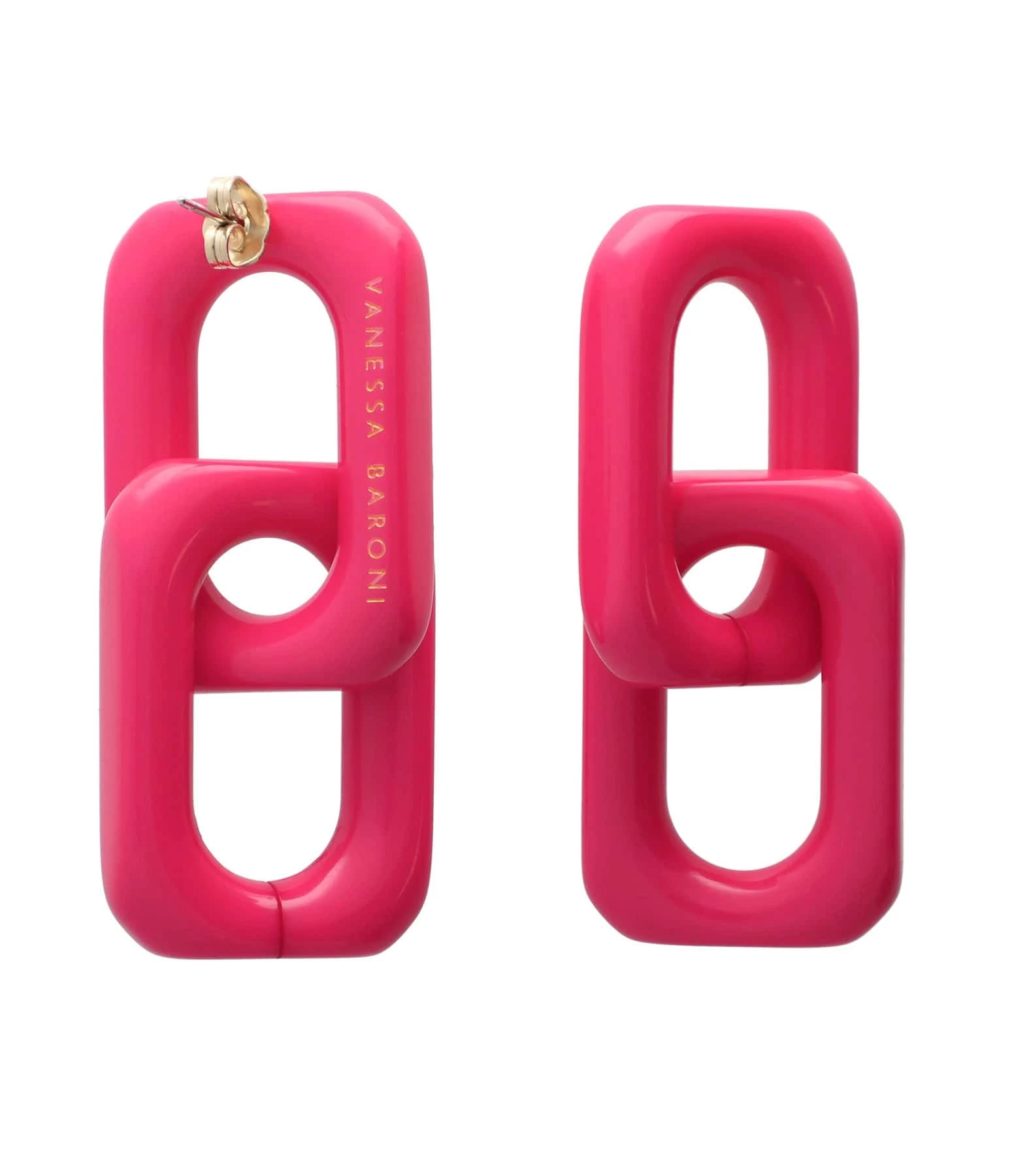 VANESSA BARONI Boucles D'oreilles Squared Double Small Rose 1 VANESSA BARONI Boucles D'oreilles Squared Double Small Rose