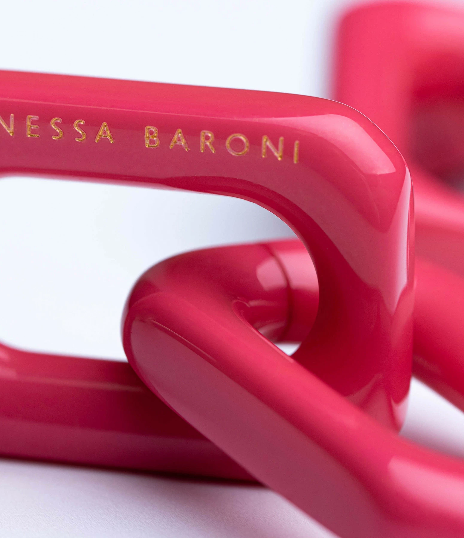 VANESSA BARONI Boucles D'oreilles Squared Double Small Rose 2 VANESSA BARONI Boucles D'oreilles Squared Double Small Rose – Image 2