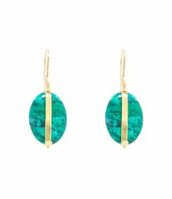 ISABEL MARANT Boucles D'oreilles Stones Vert Amazone