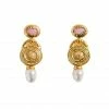 PAMELA LOVE Boucles D'oreilles Paloma Pierres Laiton Doré