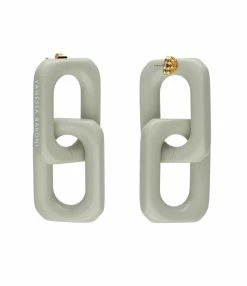 VANESSA BARONI Boucles D'oreilles Squared Double Small Gris