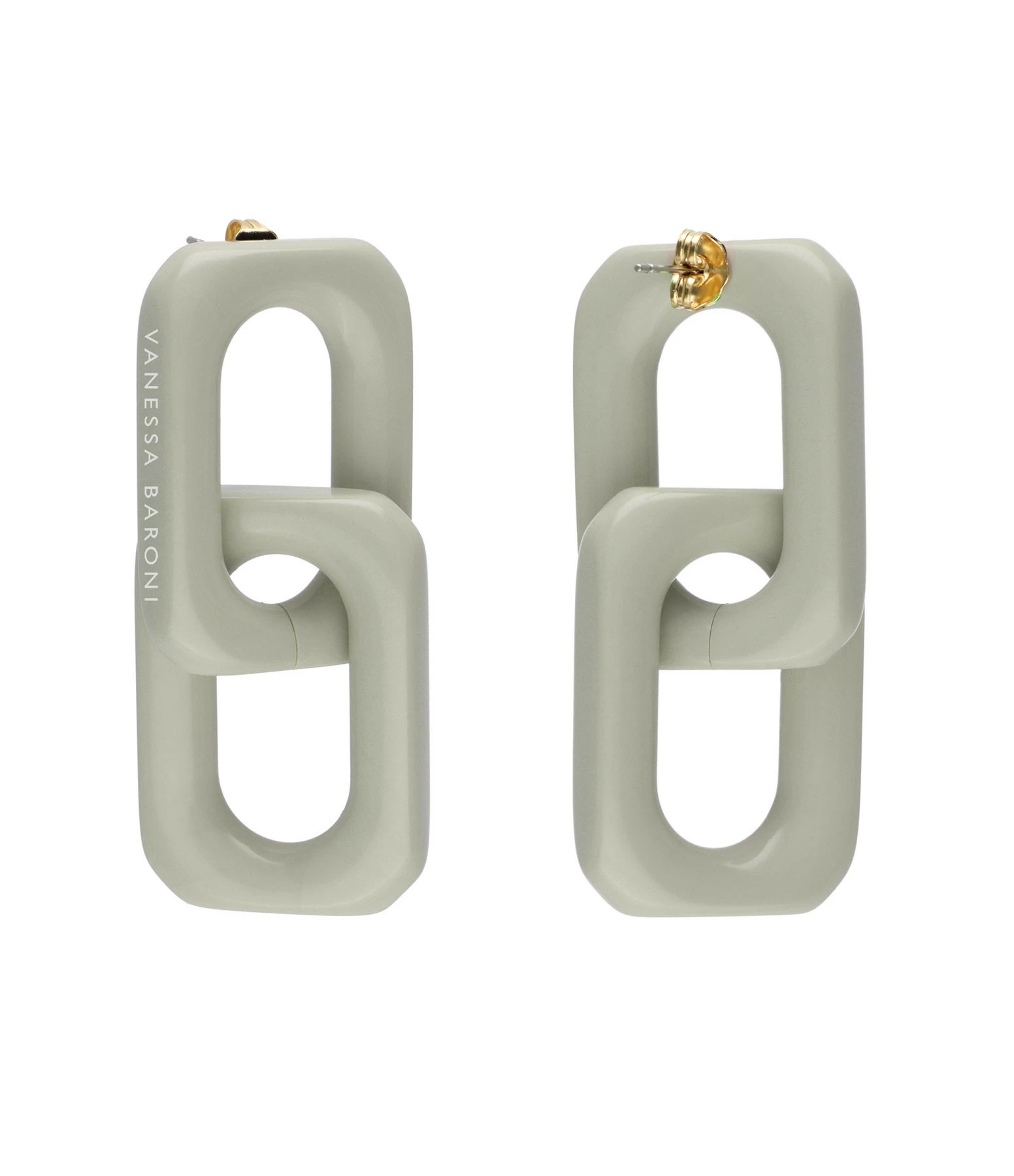 VANESSA BARONI Boucles D'oreilles Squared Double Small Gris 1 VANESSA BARONI Boucles D'oreilles Squared Double Small Gris