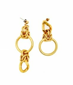 PERRINE TAVERNITI Boucles D'oreilles Asymétriques Pradier Laiton Doré