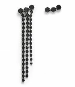 ISABEL MARANT Boucles D'oreilles A Wild Shore Asymétriques Laiton Noir Argenté