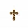 LSONGE Boucle D'oreille Lakota Croix Argent Doré (vendue à L'unité)