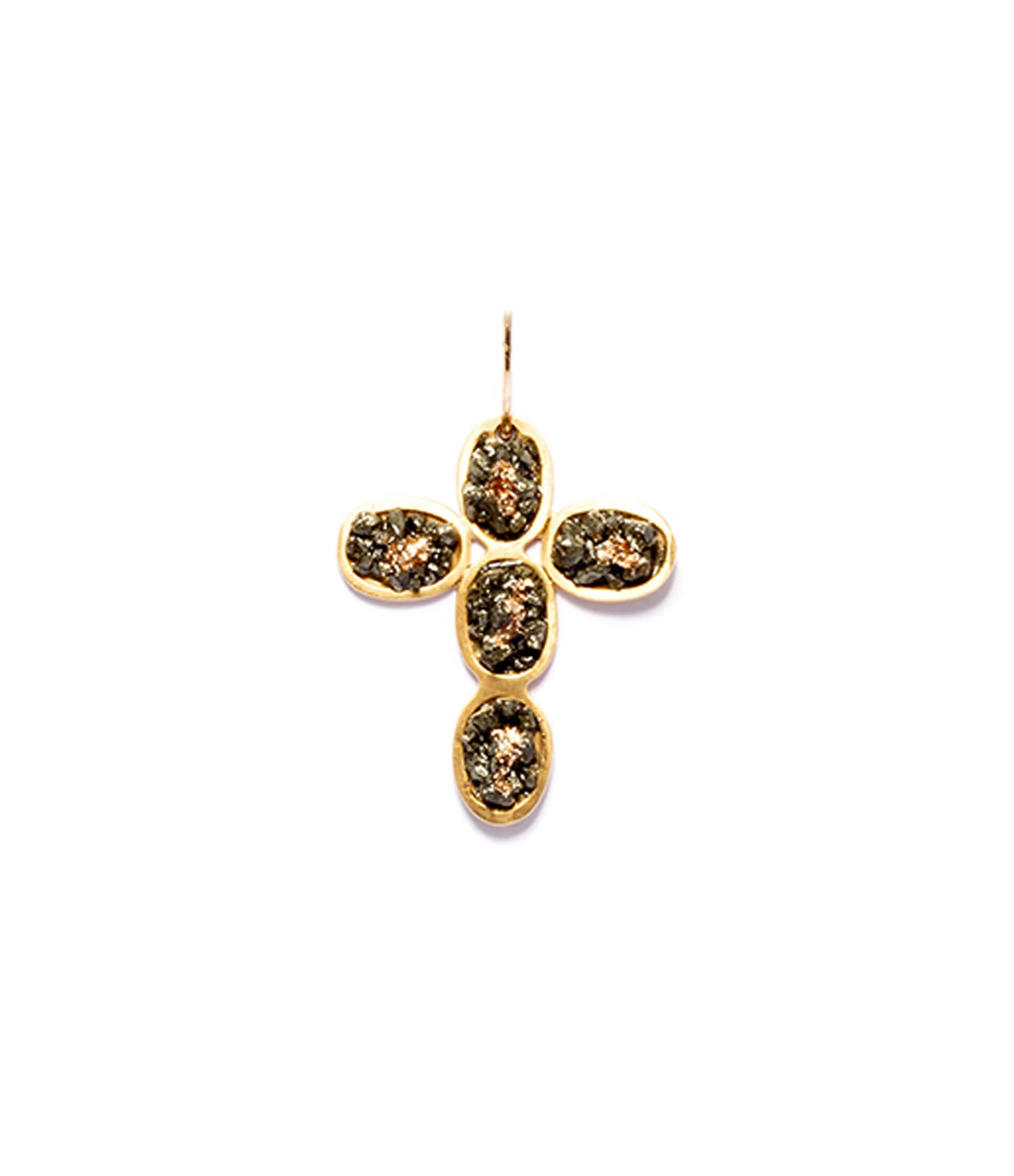 LSONGE Boucle D'oreille Lakota Croix Argent Doré (vendue à L'unité) 1 LSONGE Boucle D'oreille Lakota Croix Argent Doré (vendue à L'unité)