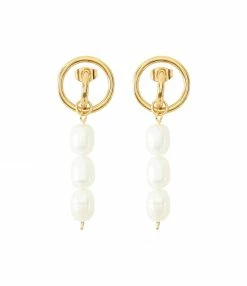 SHAKER JEWELS Boucles D'oreilles Nila Perles Plaqué Or