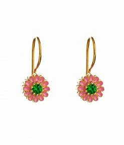 TITYARAVY Boucles D'oreilles Sai Rose Plaqué Or