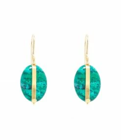 ISABEL MARANT Boucles D'oreilles Stones Vert Amazone