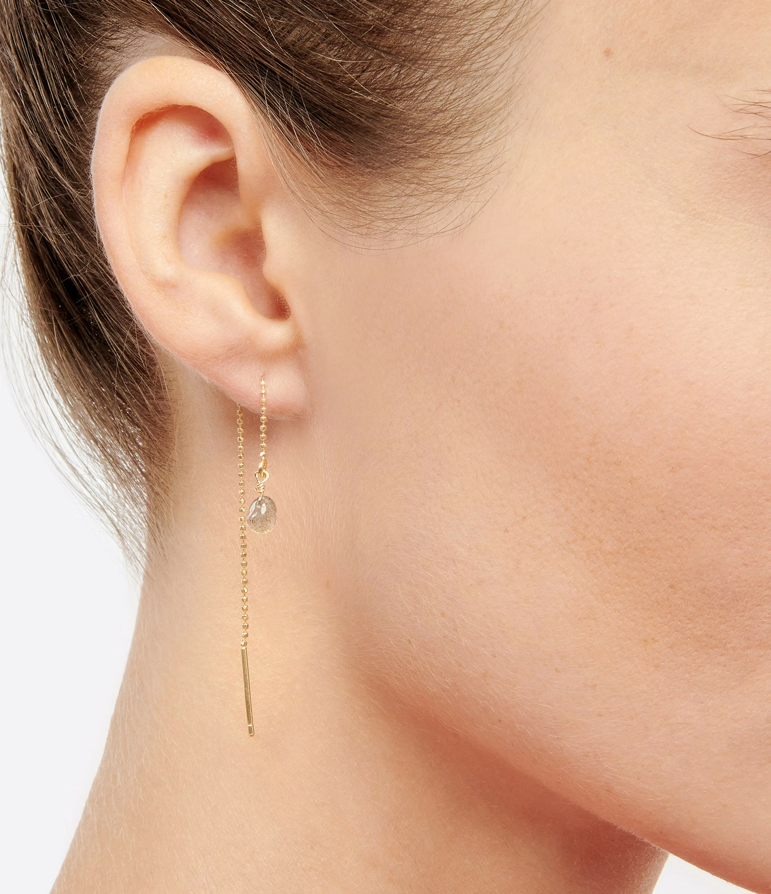 MON PRECIEUX GEM Boucle D'oreille Chaîne PM Labradorite (vendue à L'unité) – Image 3