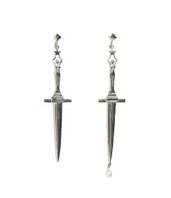PAMELA LOVE Boucles D'oreilles Dagger Argent