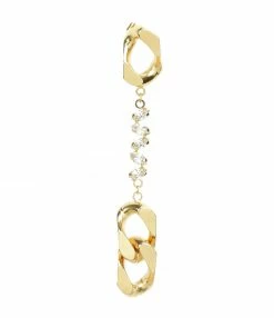 ISOBEL Boucle D'oreille Holy Swarovski Laiton Doré (vendue à L'unité)