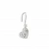 NAVA JOAILLERIE Boucle D'oreille Love Diamant Or Blanc (vendue à L'unité)