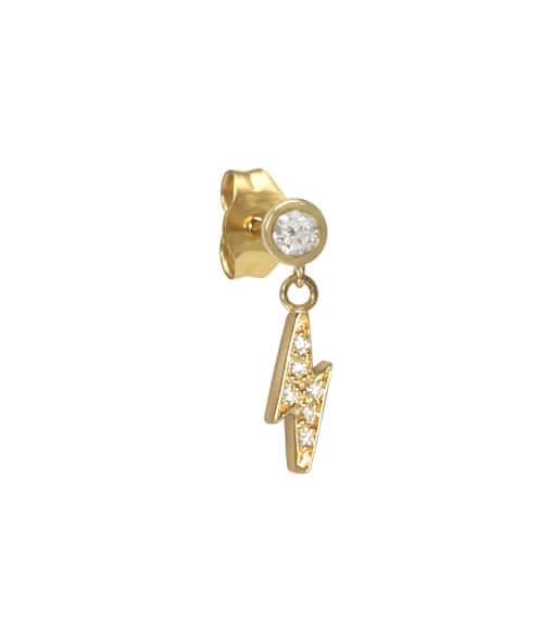 AND...PARIS Boucle D'oreille Éclair Diamants Or (vendue à L'unité) 1 AND...PARIS Boucle D'oreille Éclair Diamants Or (vendue à L'unité)
