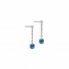 LA BRUNE & LA BLONDE Boucles D'oreilles Confetti Saphir Bleu Or Blanc