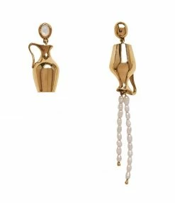 PAMELA LOVE Boucles D'oreilles Vessel Laiton Doré