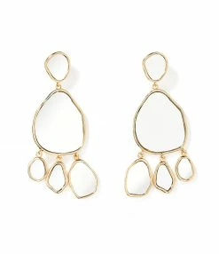 AURELIE BIDERMANN Boucles D'oreilles Ciottolo Miroir