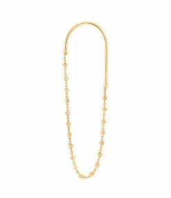 CHARLET Boucle D'oreille Diamantée Ovale Gauche Or Jaune (vendue à L'unité)