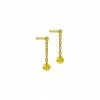 LA BRUNE & LA BLONDE Boucles D'oreilles Confetti Saphir Jaune Or Jaune