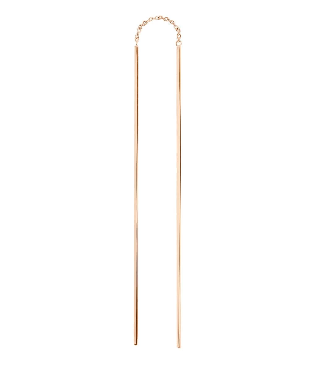 VANRYCKE Boucle D'oreille Nunchaku Or Rose (vendue à L'unité)