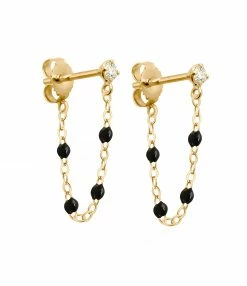 GIGI CLOZEAU Boucles D'oreilles Pendantes Suprême Diamant Or Jaune