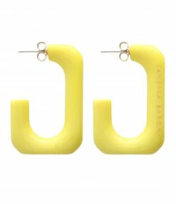 VANESSA BARONI Boucles D'oreilles Squared Single Large Jaune