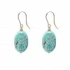 AURELIE BIDERMANN Boucles D'oreilles Scarabée Turquoise MM - Joaillerie