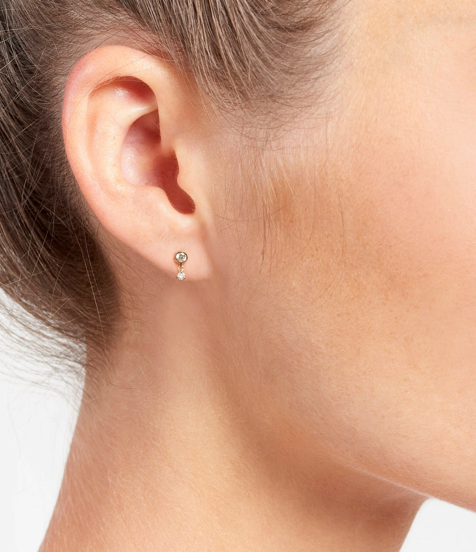 AND...PARIS Boucle D'oreille Force Diamants Or (vendue à L'unité) – Image 2