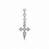 STONE PARIS Boucle D'oreille Barrette Blood Diamonds Or Noir (vendue à L'unité)